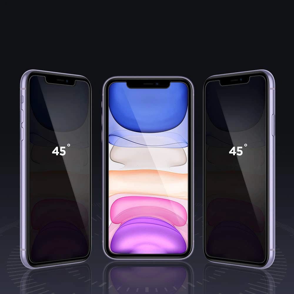 Tvrdé sklo Spigen GLAS.tR AlignMaster Apple iPhone 11 Privacy - 2