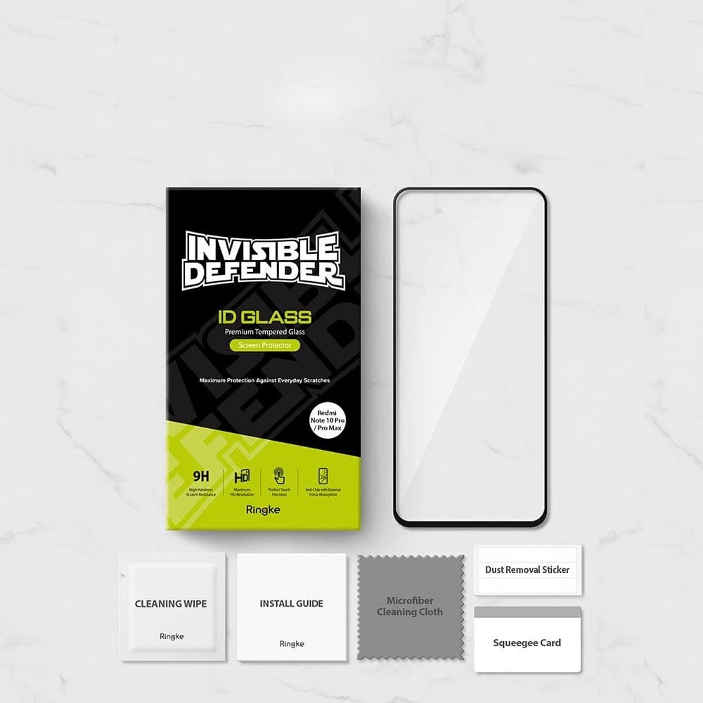 Ringke Gehärtetes Glas ID Glas Redmi Note 10 Pro/10 Pro Max Vollabdeckung - 11