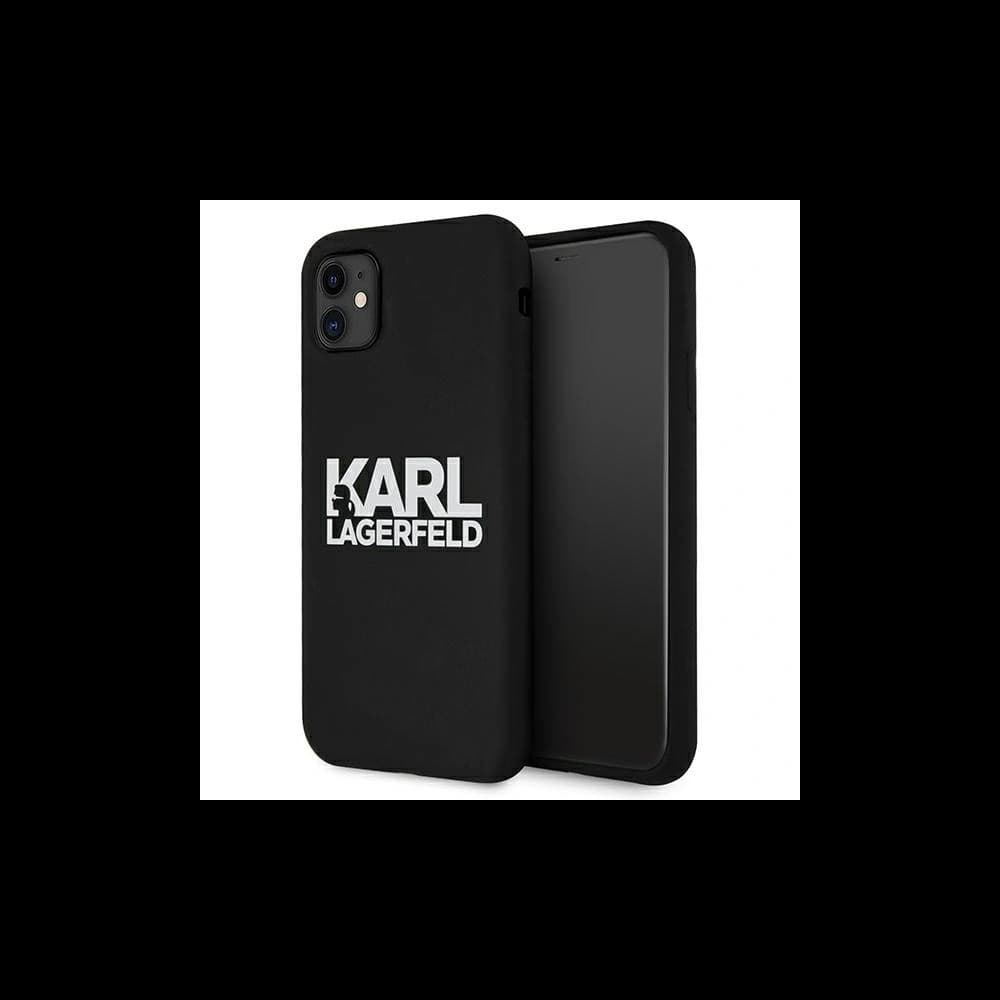 Karl Lagerfeld KLHCN61SLKLRBK Apple iPhone 11 Silicone Stack Logo black - 1
