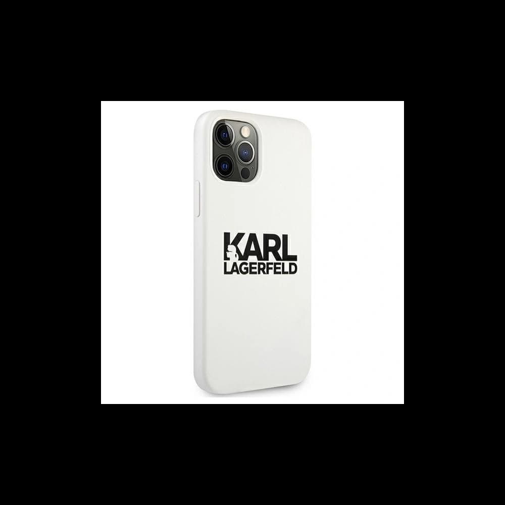 Karl Lagerfeld KLHCP12MSLKLWH Apple iPhone 12/12 Pro Silicone Stack Logo white - 4