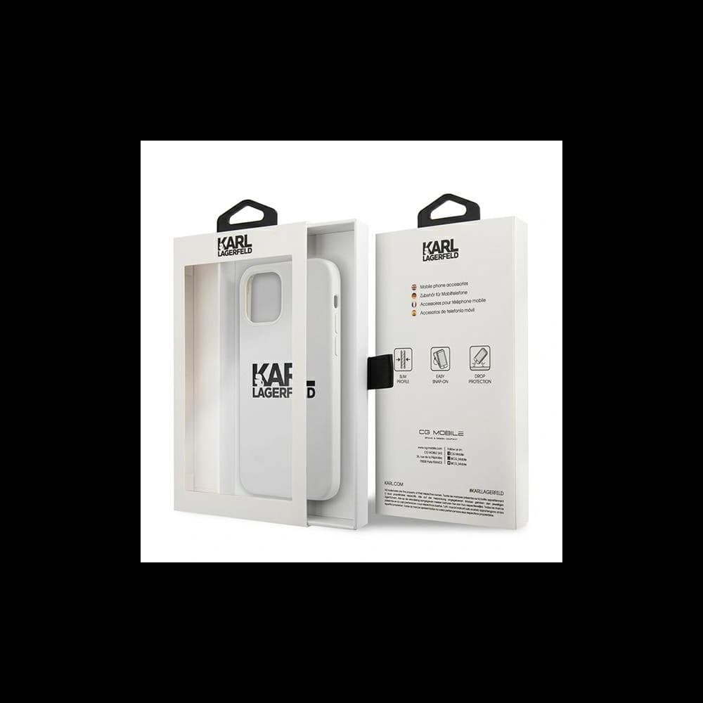 Karl Lagerfeld KLHCP12MSLKLWH Apple iPhone 12/12 Pro Silicone Stack Logo white - 8