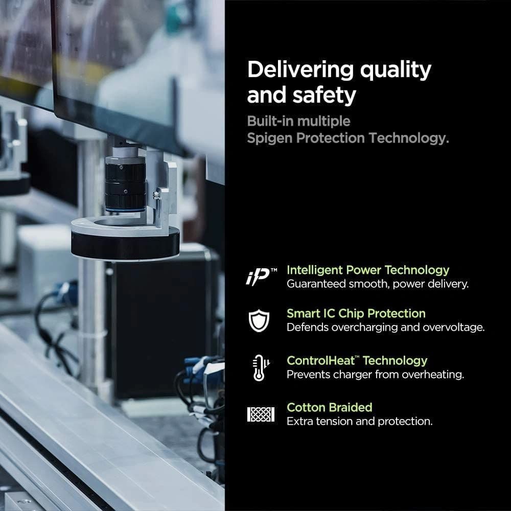 Spigen USB-C Kabel Essential C11C1 PD 60W QC3.0 150cm Gunmetal - 6