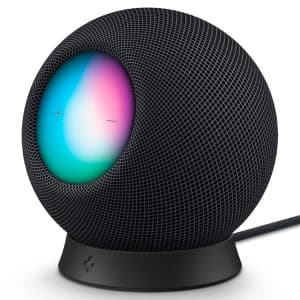 Podstă cu Spigen Silicone Fit Apple HomePod mini Stand Black