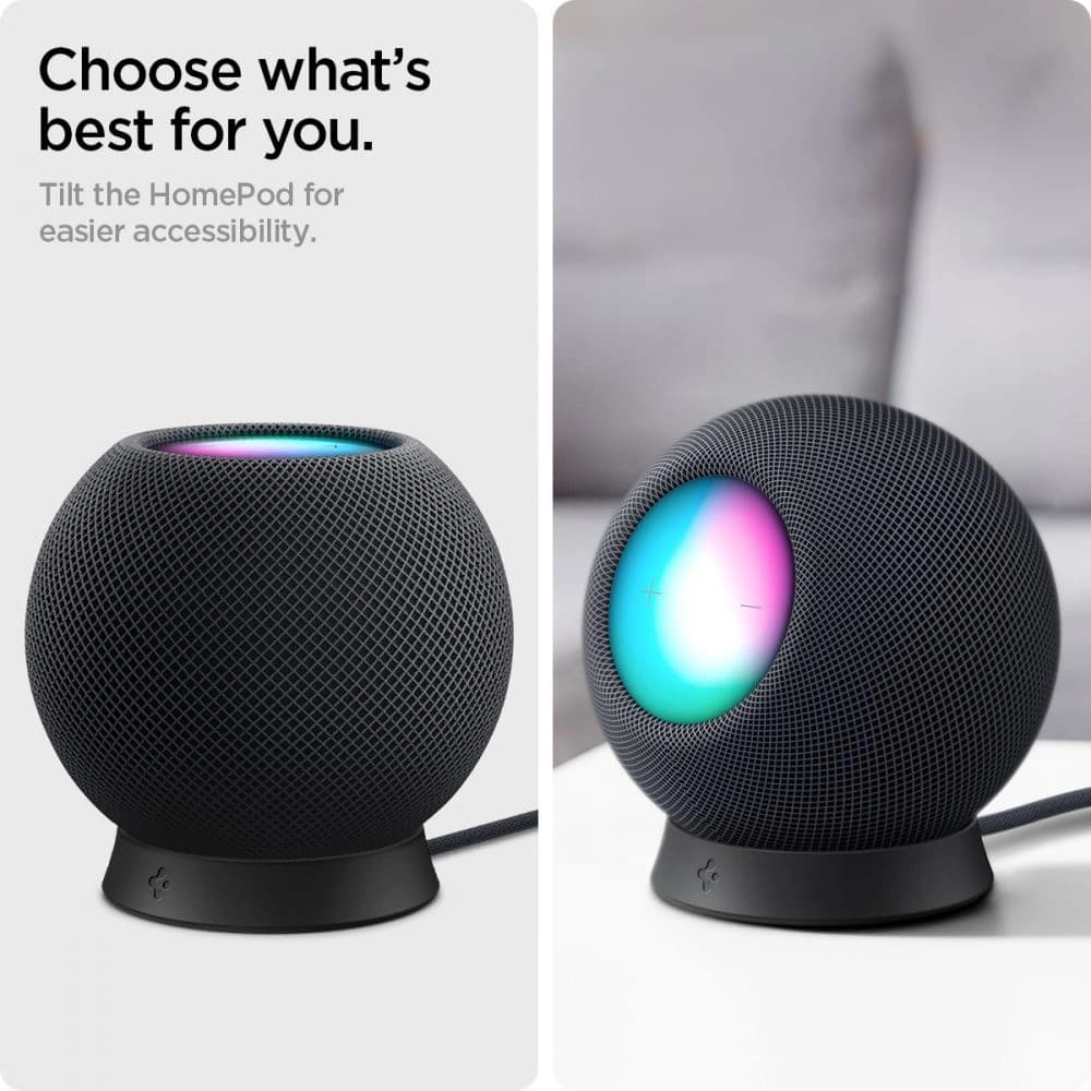 Spigen Silicone Fit Apple Homepod Mini Stand Black - 6