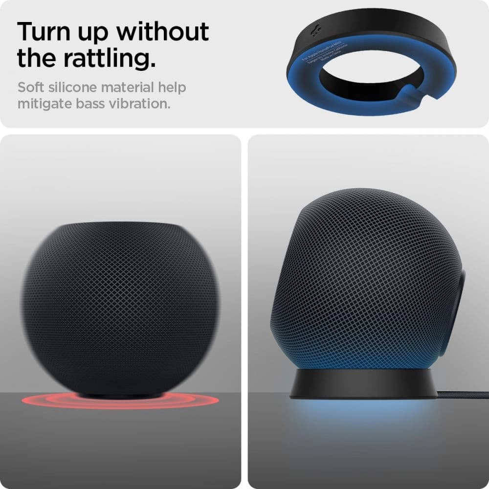 Spigen Silicone Fit Apple Homepod Mini Stand Black - 8