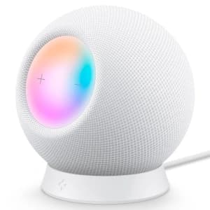 Podstawka Spigen Silicone Fit Apple HomePod mini Stand Alb