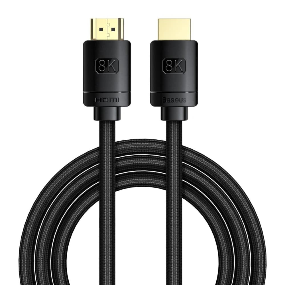 HDMI 2.1 Baseus Magas Felbontású Sorozat, 8K 60Hz, 3D, HDR, 48Gbps, 2m (fekete) - 1