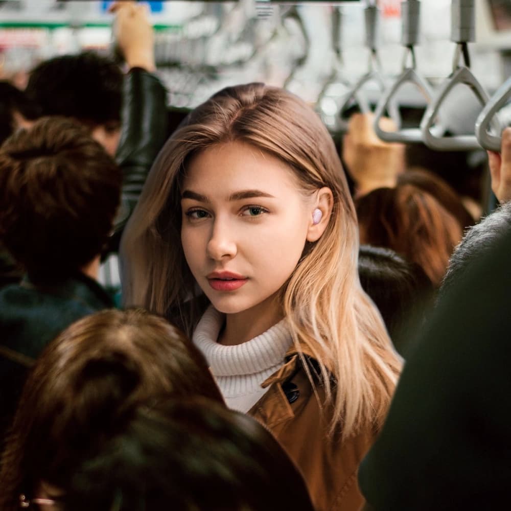 Căști TWS Baseus Encok WM01 (roz) - 7