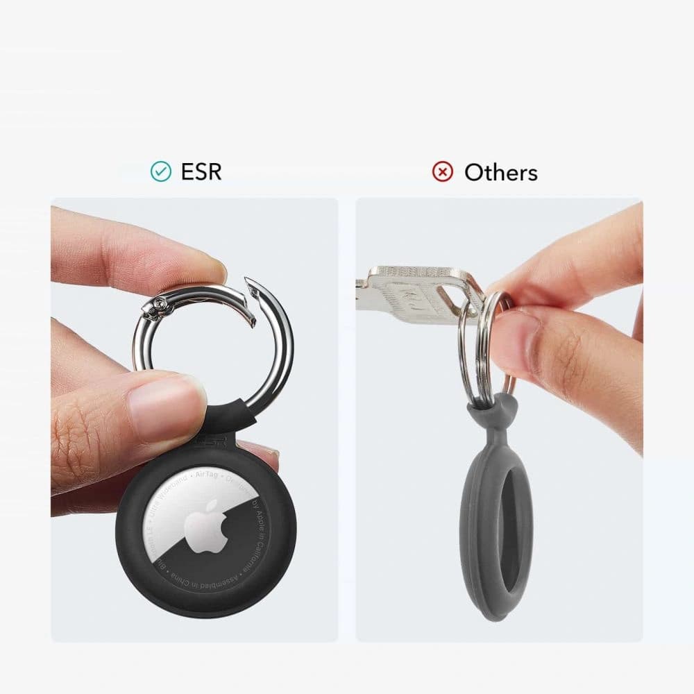 ESR Apple Silikonhülle Cloud AirTag Blau & Schwarz - 6