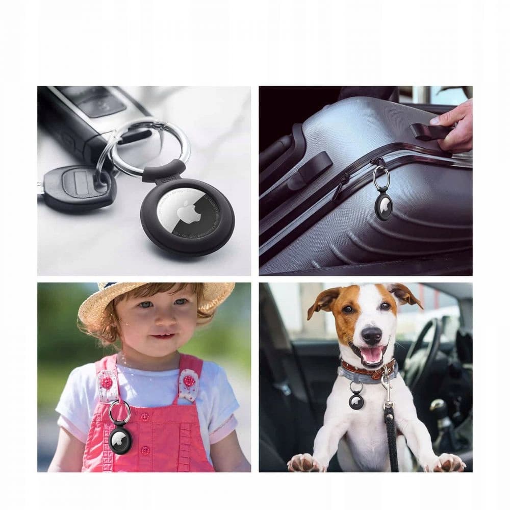 ESR Apple Silikonhülle Cloud AirTag Blau & Schwarz - 8