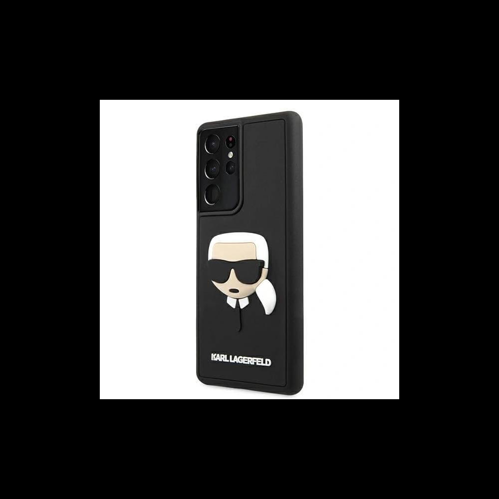 Karl Lagerfeld Samsung Tasche KLHCS21LKH3DBK Galaxy S21 Ultra schwarz/schwarz Hardcase 3D Rubber Karl`s Head - 2