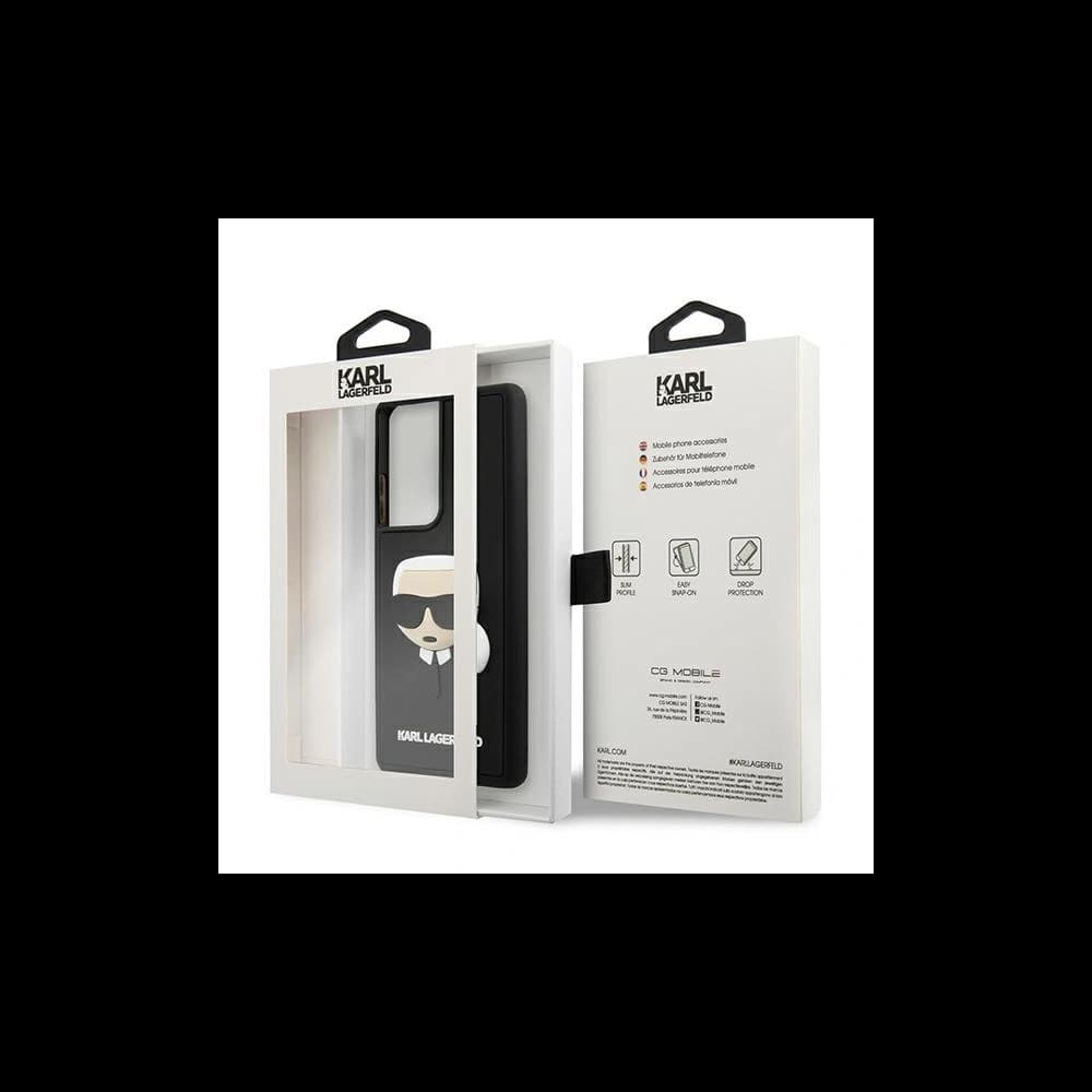 Karl Lagerfeld Samsung Tasche KLHCS21LKH3DBK Galaxy S21 Ultra schwarz/schwarz Hardcase 3D Rubber Karl`s Head - 8