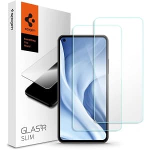 Tvrzené sklo Spigen GLAS.tR Slim Xiaomi Mi 11 Lite LTE/5G [2 PACK]