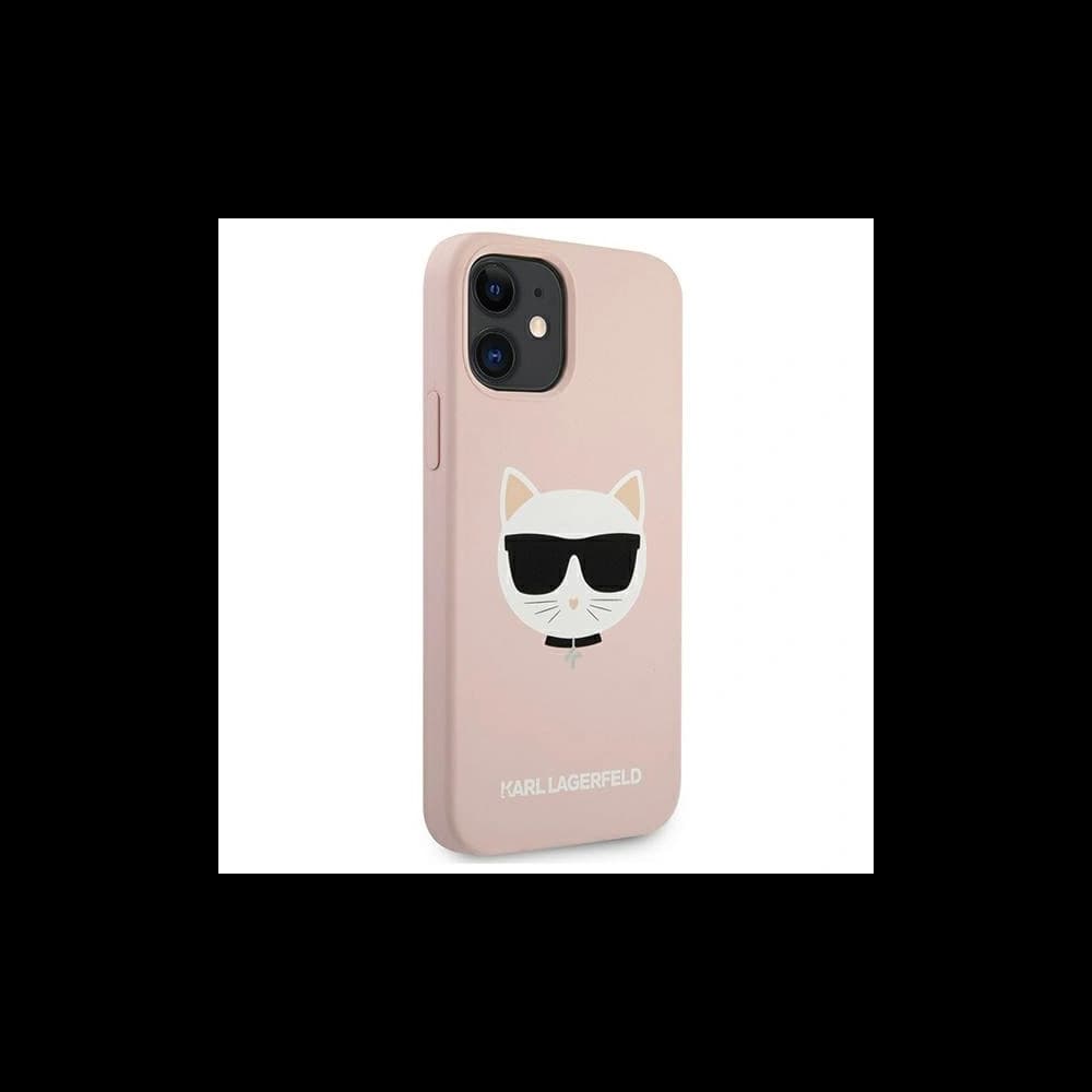 Karl Lagerfeld Apple Tasche KLHCP12SSLCHLP iPhone 12 mini Hartschale hellrosa/hellrosa Silikon Choupette - 4