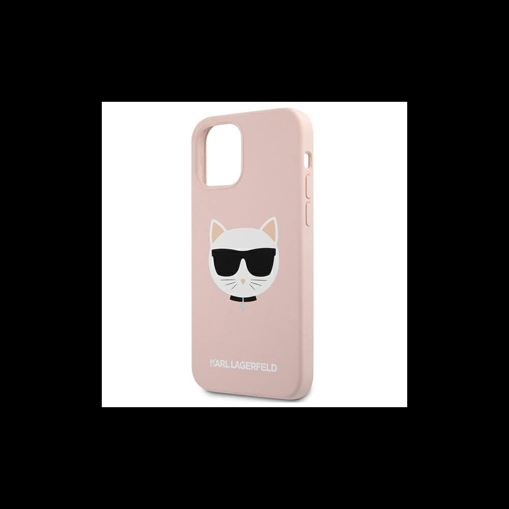 Karl Lagerfeld Apple Tasche KLHCP12SSLCHLP iPhone 12 mini Hartschale hellrosa/hellrosa Silikon Choupette - 6