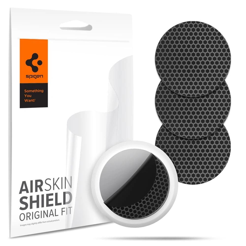 Spigen Apple Hydrogel-Folie Airskin AirTag Carbon Black [4+4 PACK] - 1