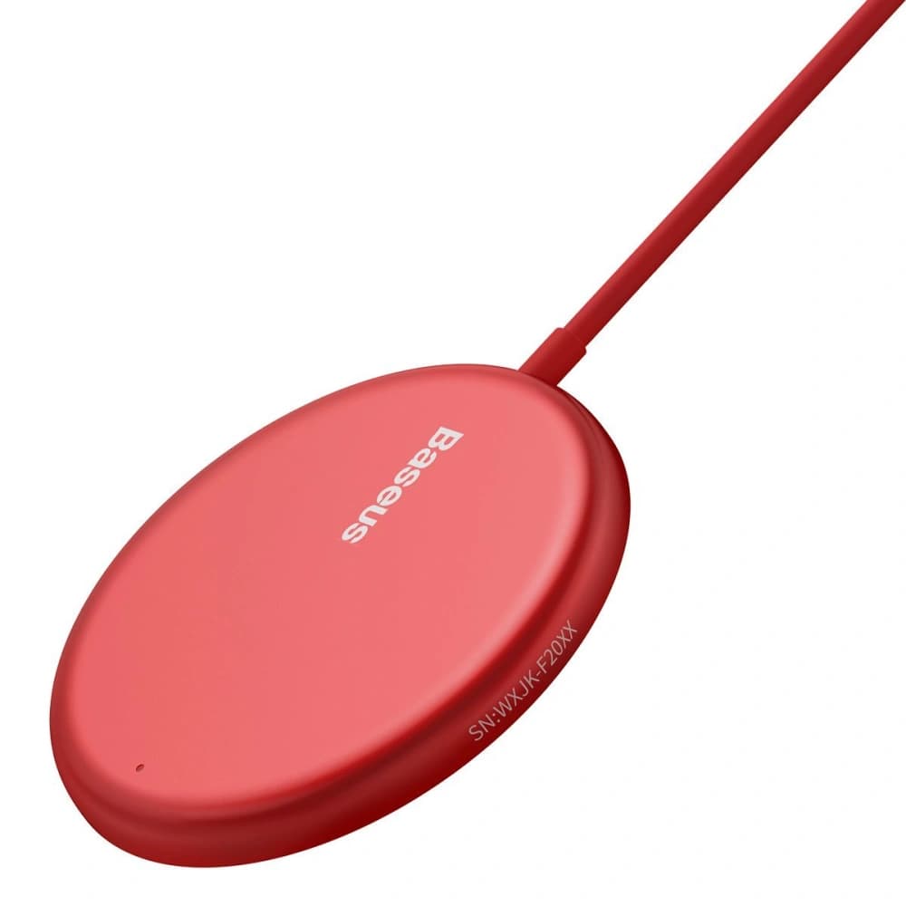 Baseus Simple Mini Wireless Charger MagSafe, 15W (red) - 3