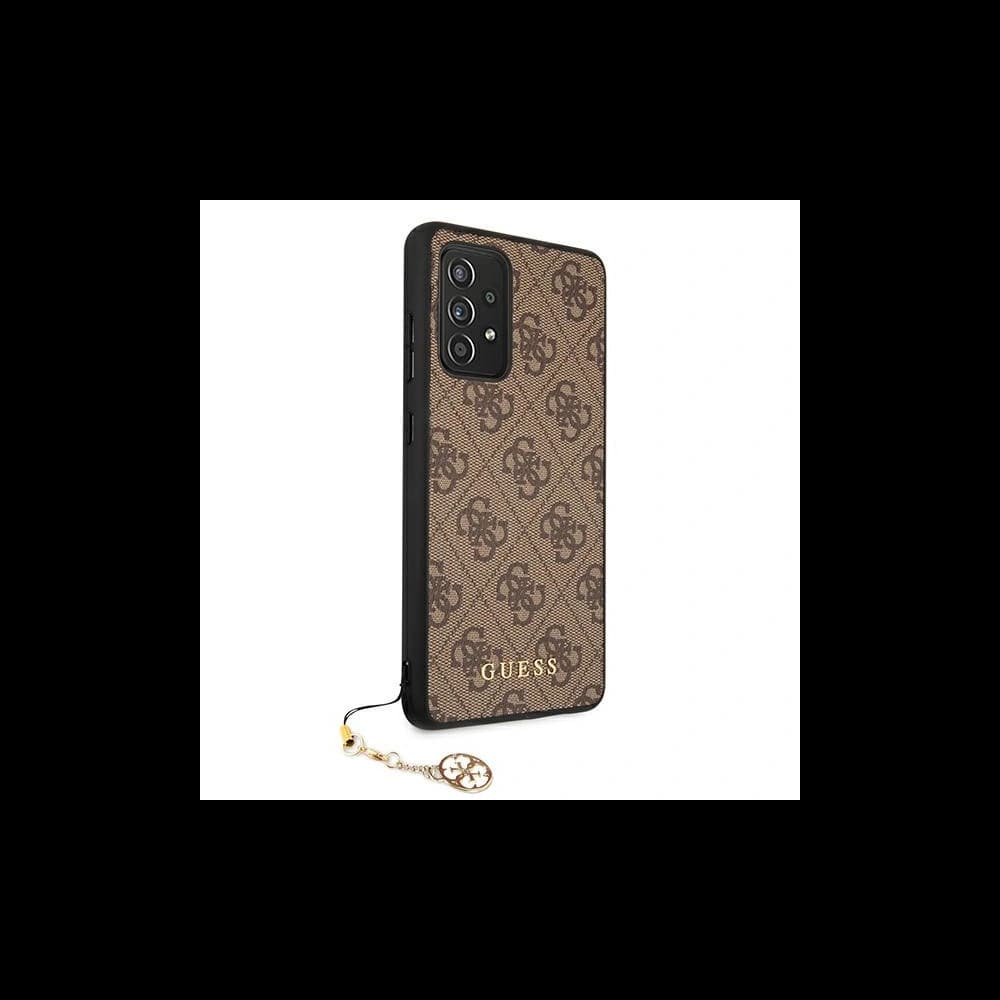Guess Samsung Gehäuse GUHCA72GF4GBR Galaxy A72 braun/braun Hartschalengehäuse 4G Charms Collection - 4