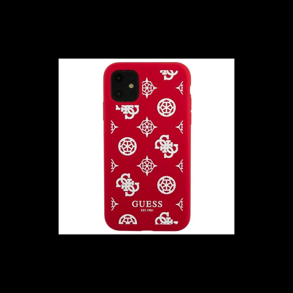 Guess GUHCN61LSPEWRE Apple iPhone 11 red hard case Peony Collection - 3