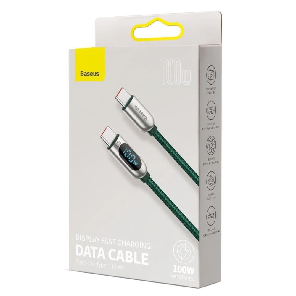 Baseus Display Cable USB-C to USB-C 100W 1m (green) - 10