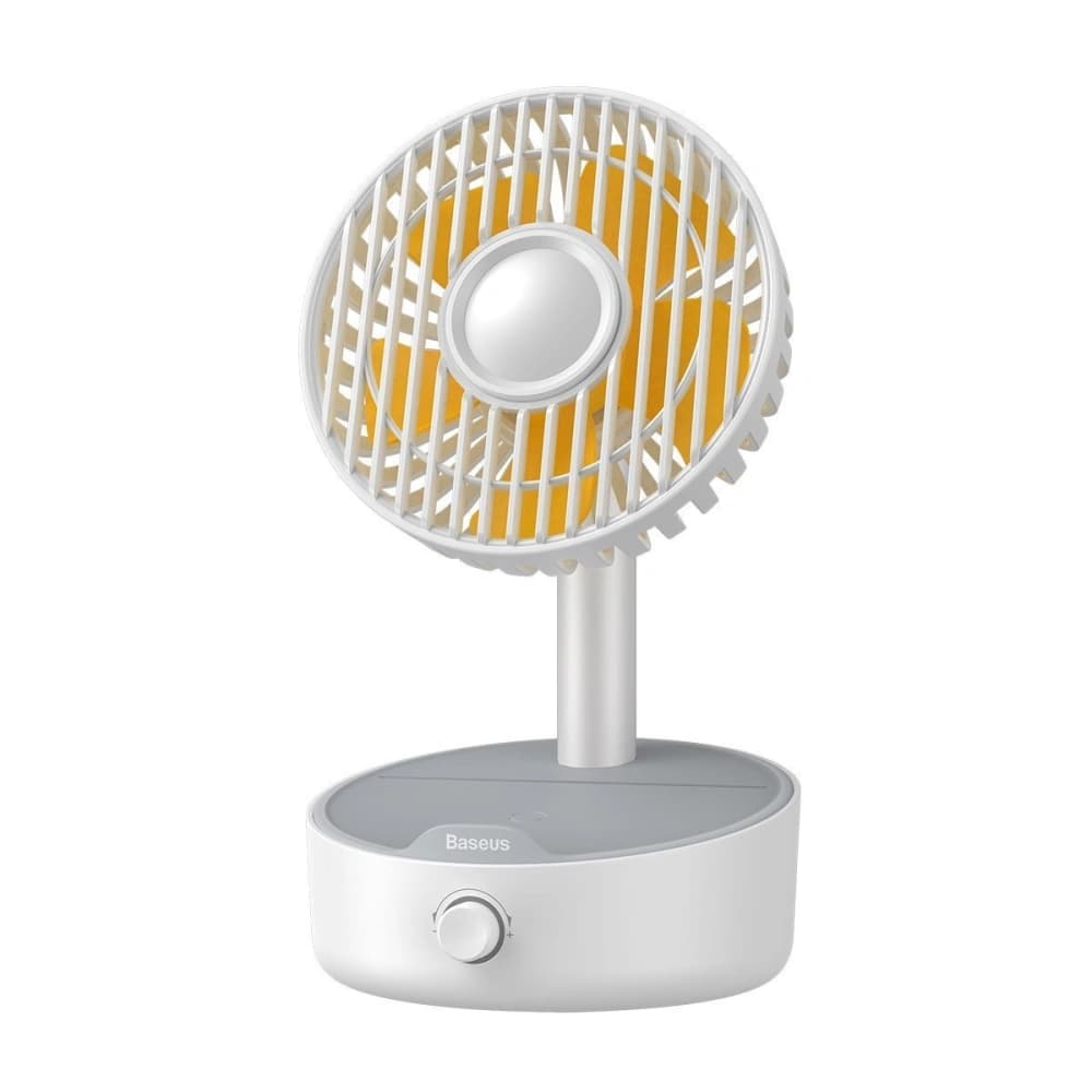 Asztali ventilátor Baseus Hermit 10W-os indukciós töltővel (fehér) - 3
