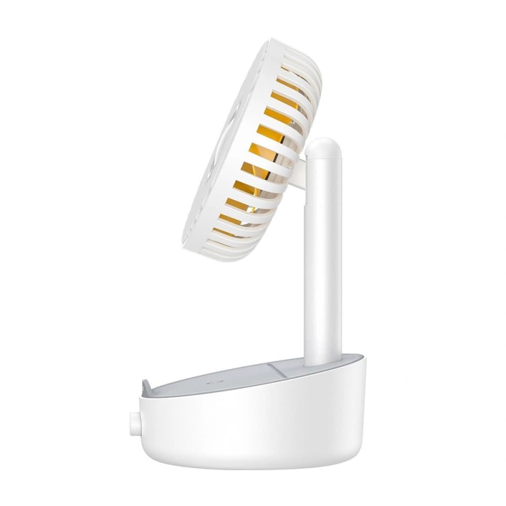 Asztali ventilátor Baseus Hermit 10W-os indukciós töltővel (fehér) - 4