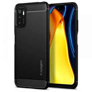 Spigen Tasche Rugged Armor Pocophone M3 Pro 5G/Redmi Note 10 5G Mattschwarz