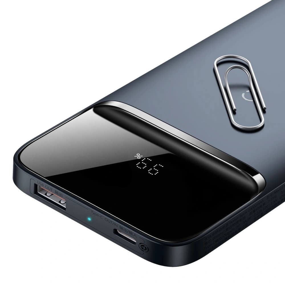 Baseus Powerbank Magnetic mit induktivem Laden, 10000mAh, 20W, USB + USB-C (blau) - 4