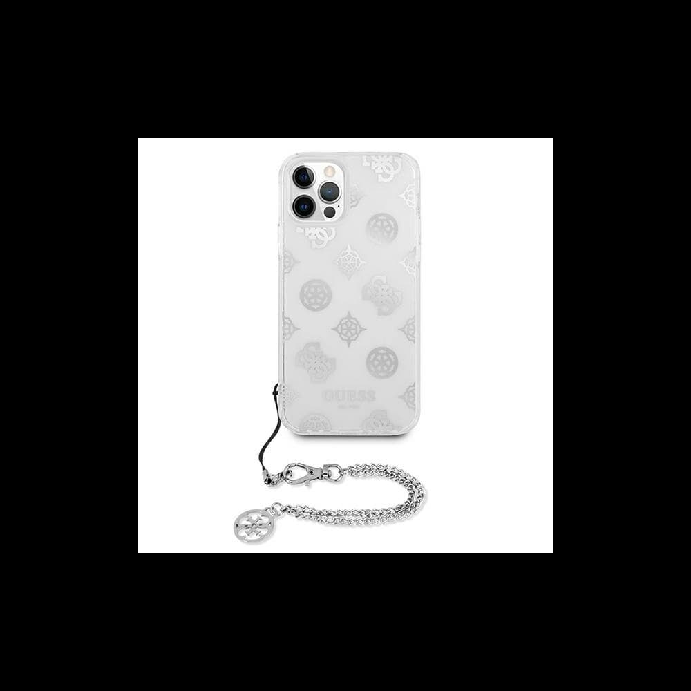 Guess Apple Tasche GUHCP12LKSPESI iPhone 12 Pro Max silber/silberne Hartschale Peony Chain Collection - 3
