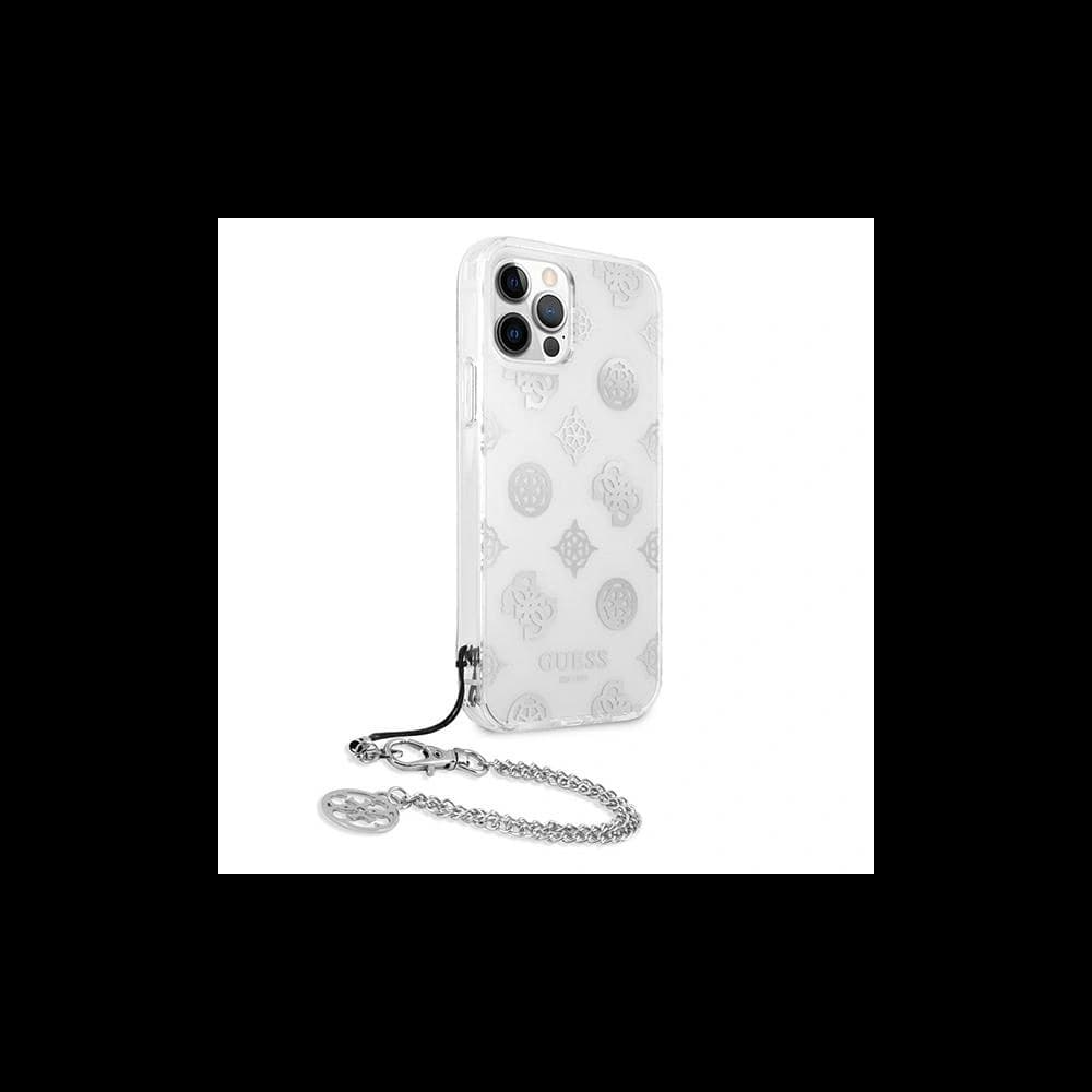 Guess Apple Tasche GUHCP12LKSPESI iPhone 12 Pro Max silber/silberne Hartschale Peony Chain Collection - 4