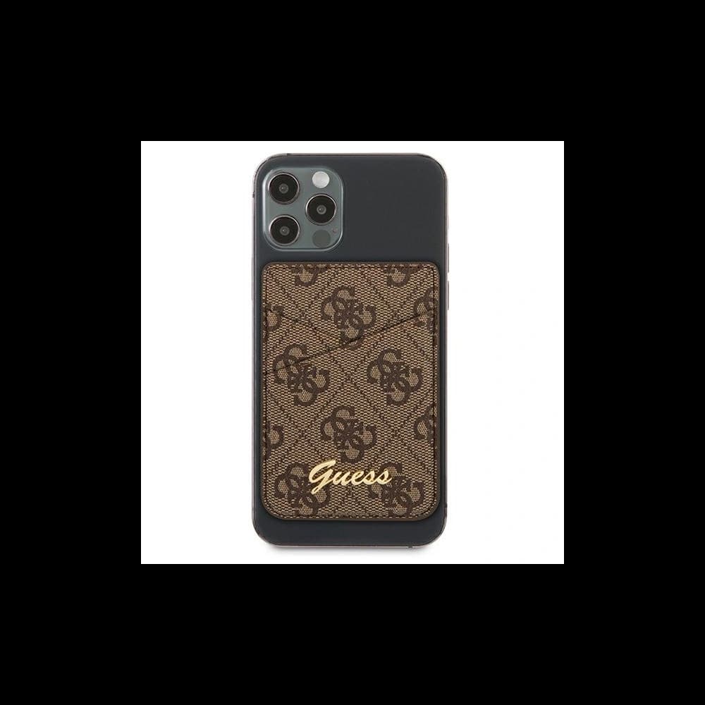 Kieszeń na karty Guess Wallet Card Slot GUWMS4GTLBR MagSafe 4G brąz/brown - 2