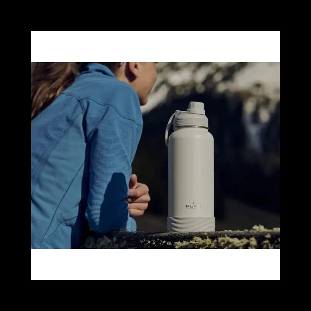 PURO Outdoor-Edelstahl-Thermoflasche 750 ml (Hellgrau) - 5