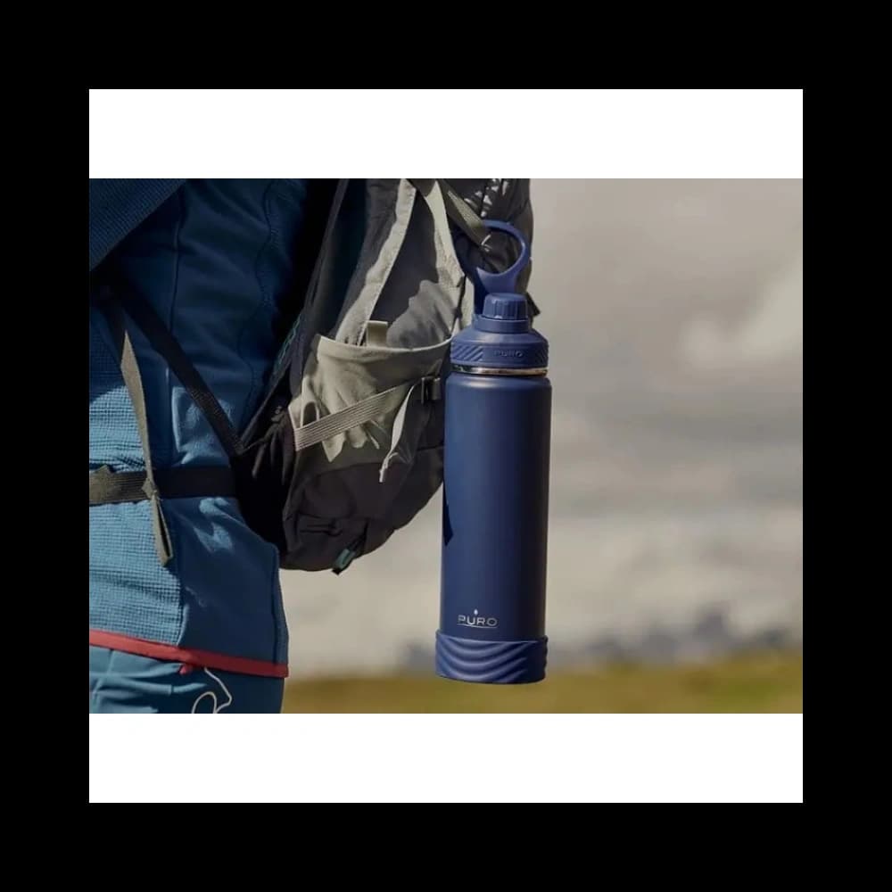 PURO Outdoor-Edelstahl-Thermoflasche 750 ml (Hellgrau) - 7