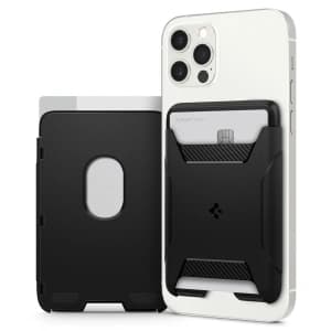 Kieszeń na karty Spigen Rugged Armor MagSafe Universal Magnetic Card Wallet Black
