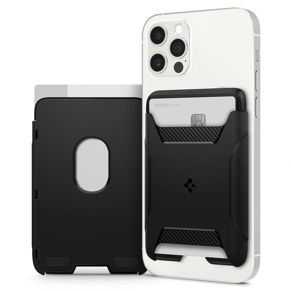 Spigen Rugged Armor Magsafe Universal Magnetic Card Wallet Black - 1