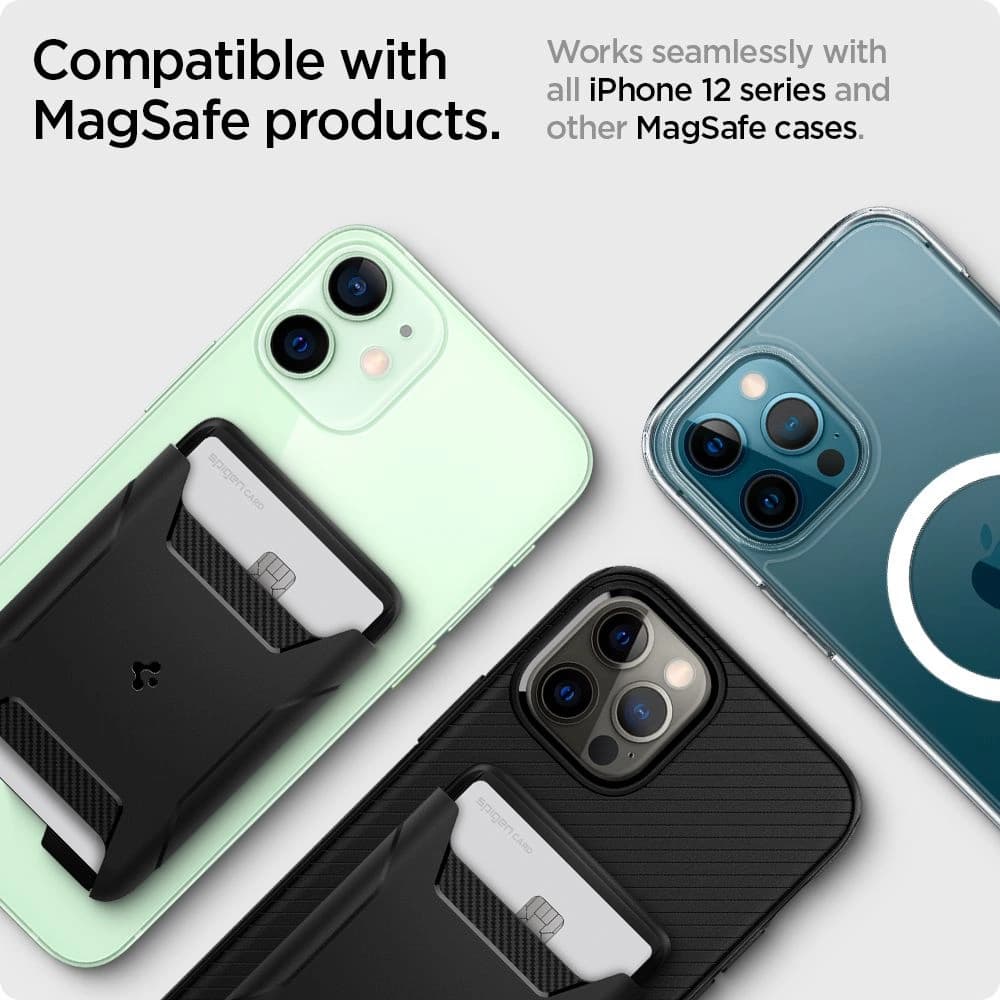 Spigen Rugged Armor Magsafe Universal Magnetic Card Wallet Black - 15