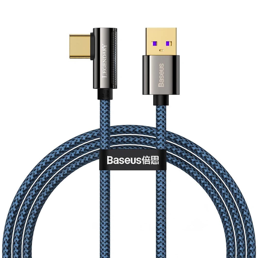 Cable USB to USB-C Baseus Legend Series, 66W, 1m (blue) - 1