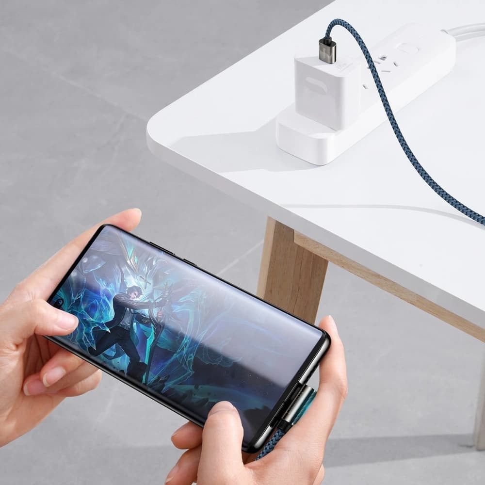 Cable USB to USB-C Baseus Legend Series, 66W, 1m (blue) - 7