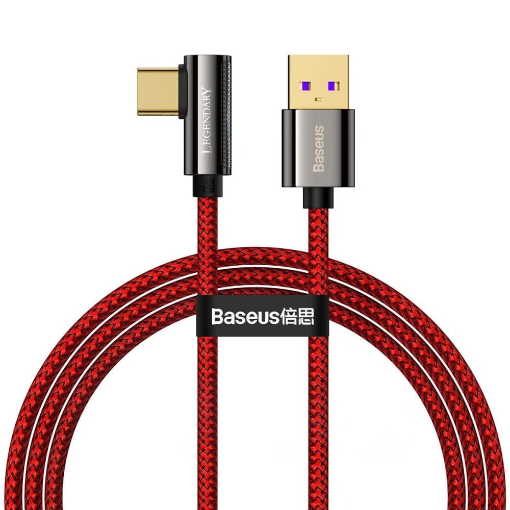 Cable USB to USB-C Baseus Legend Series, 66W, 1m (red) - 1