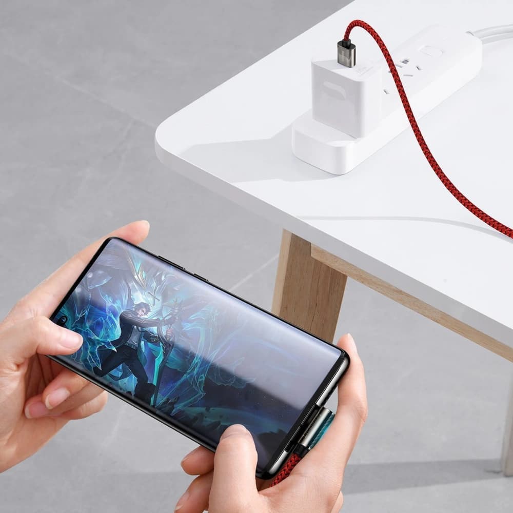 Cable USB to USB-C Baseus Legend Series, 66W, 1m (red) - 7