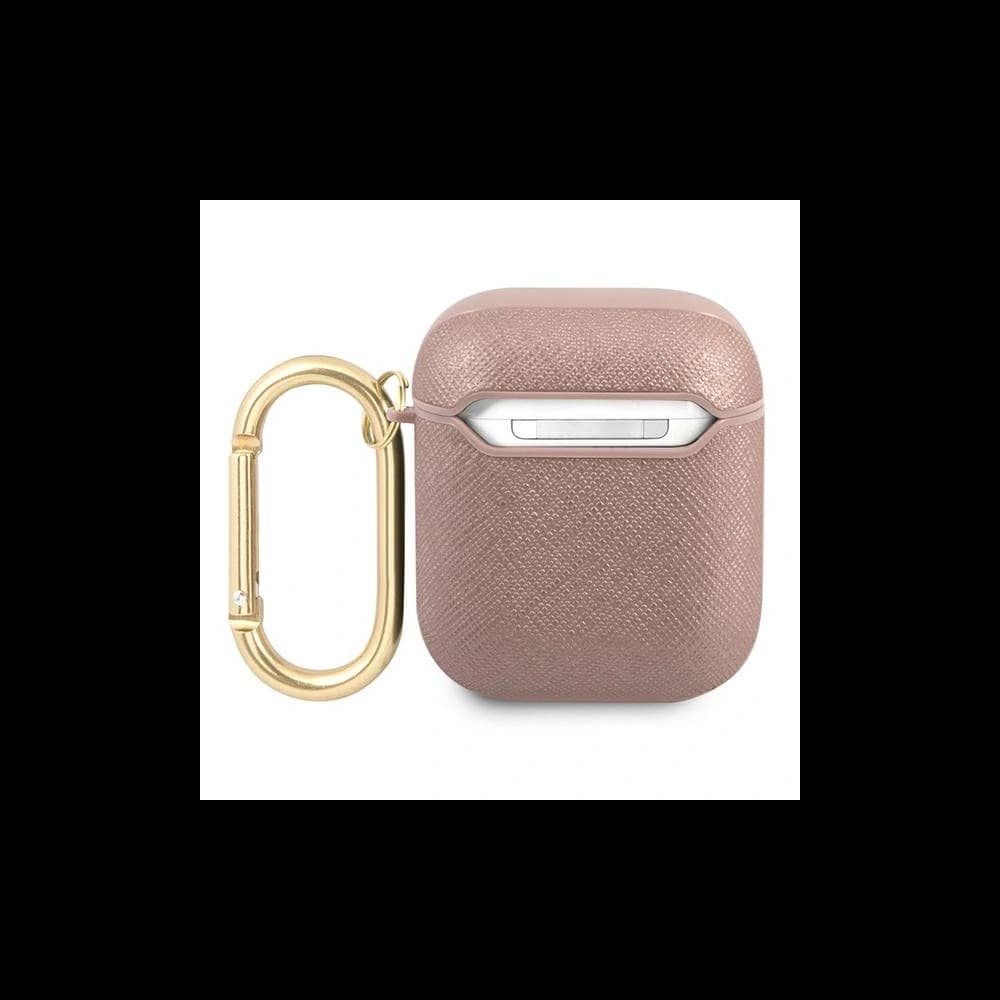Guess Apple Tasche GUA2SASMP AirPods Hülle rosa/rosa Saffiano Script Metal Collection - 2