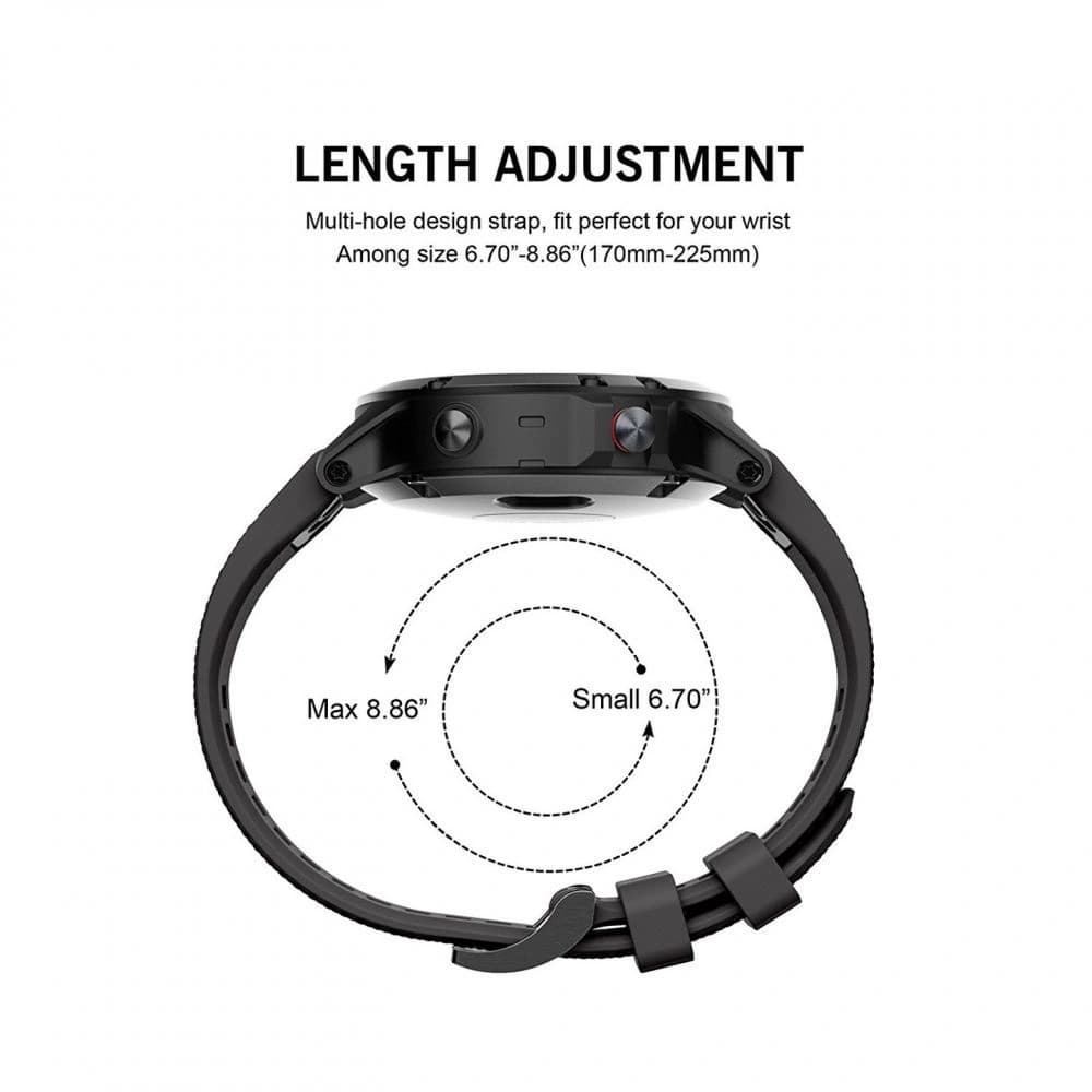 Pasek Tech-Protect Smooth Garmin Fenix 3/3 HR/5X/5X Plus/6X/6X Pro/7X Negru - 7