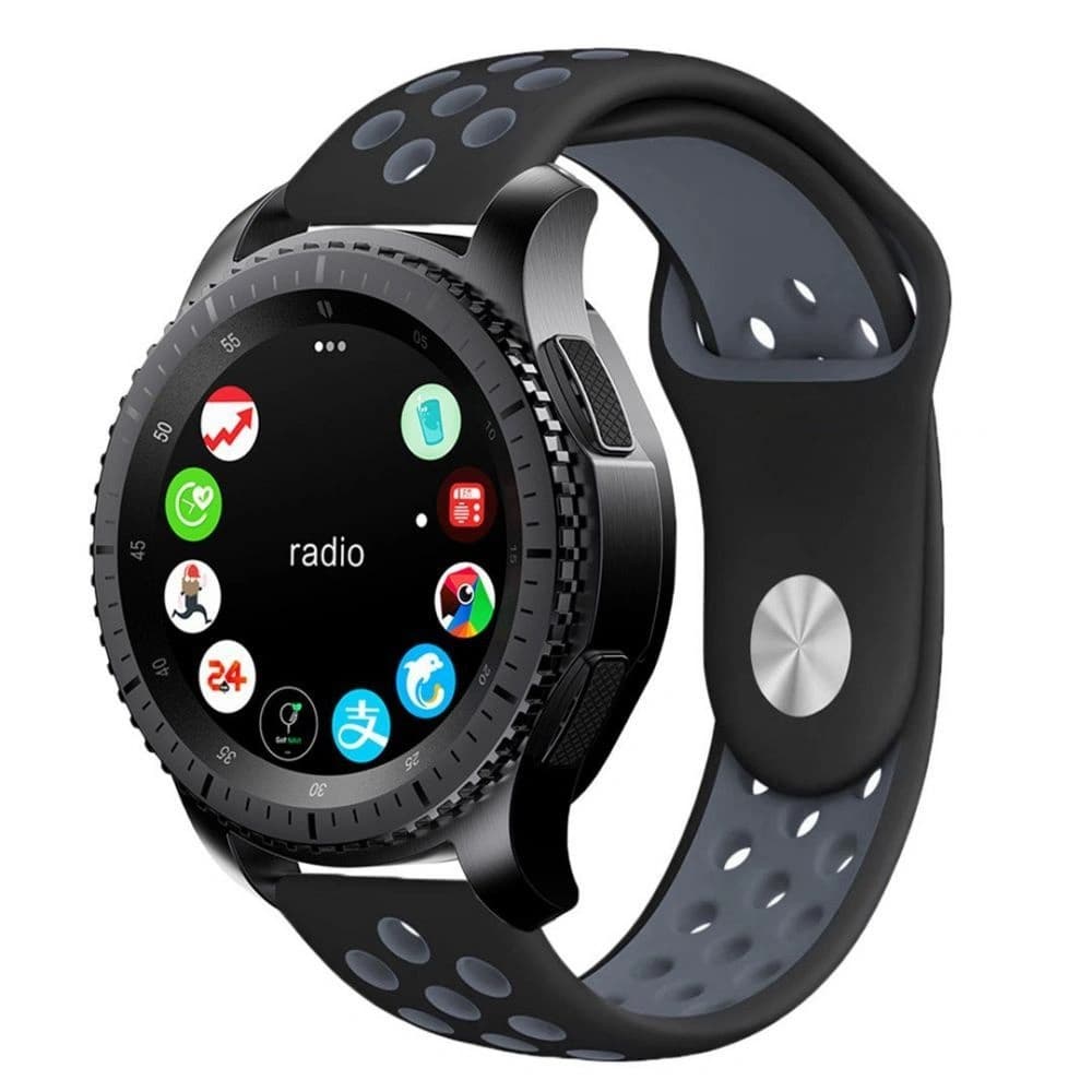 Pasek Tech-Protect Softband Samsung Galaxy Watch 46mm Fekete/szürke - 1