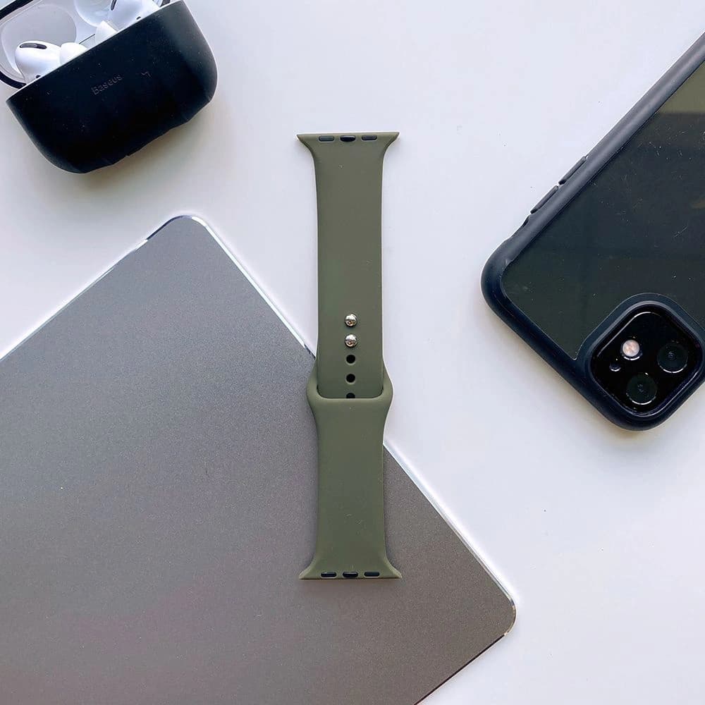 Pasek Tech-Protect Iconband Apple Watch 4/5/6/7/SE/8/9/Ultra 44/45/49mm Armádní Zelená - 2