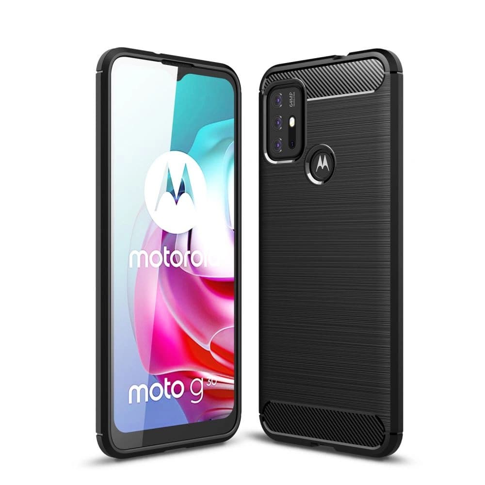 Etui Tech-Protect TPUCarbon Motorola Moto G30/G10 Negru - 1
