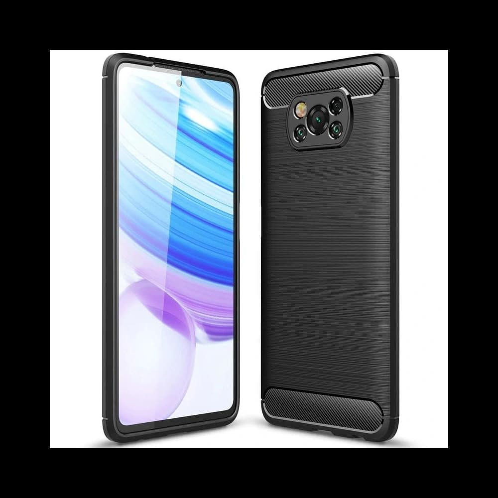 Case Tech-Protect TPUCarbon POCO X3 Pro/X3 NFC Schwarz - 1