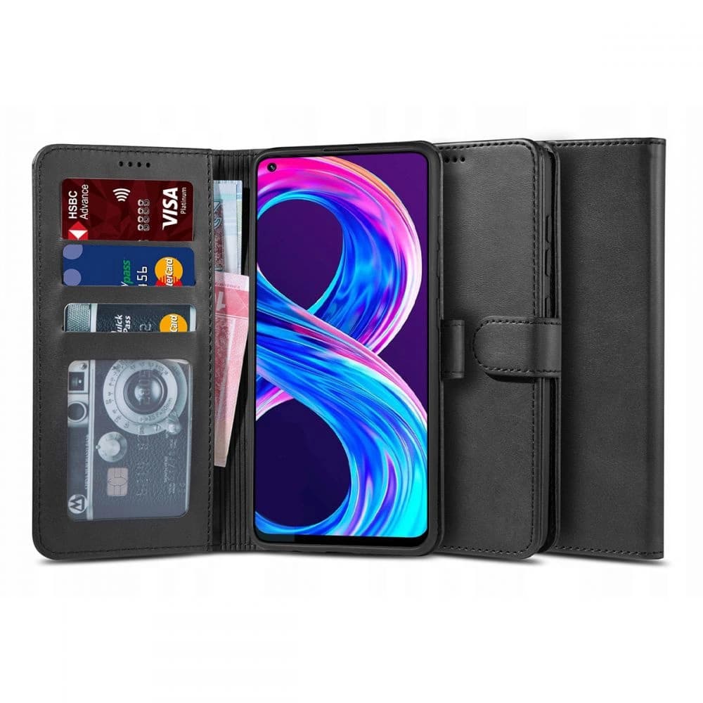 Case Tech-Protect Wallet 2 Realme 8/8 Pro Schwarz - 1