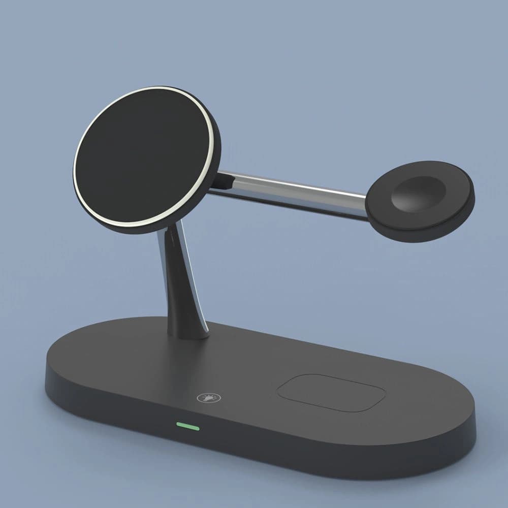 Vezeték nélküli töltő Tech-Protect A12 3in1 Magnetic MagSafe Wireless Charger Fekete - 3
