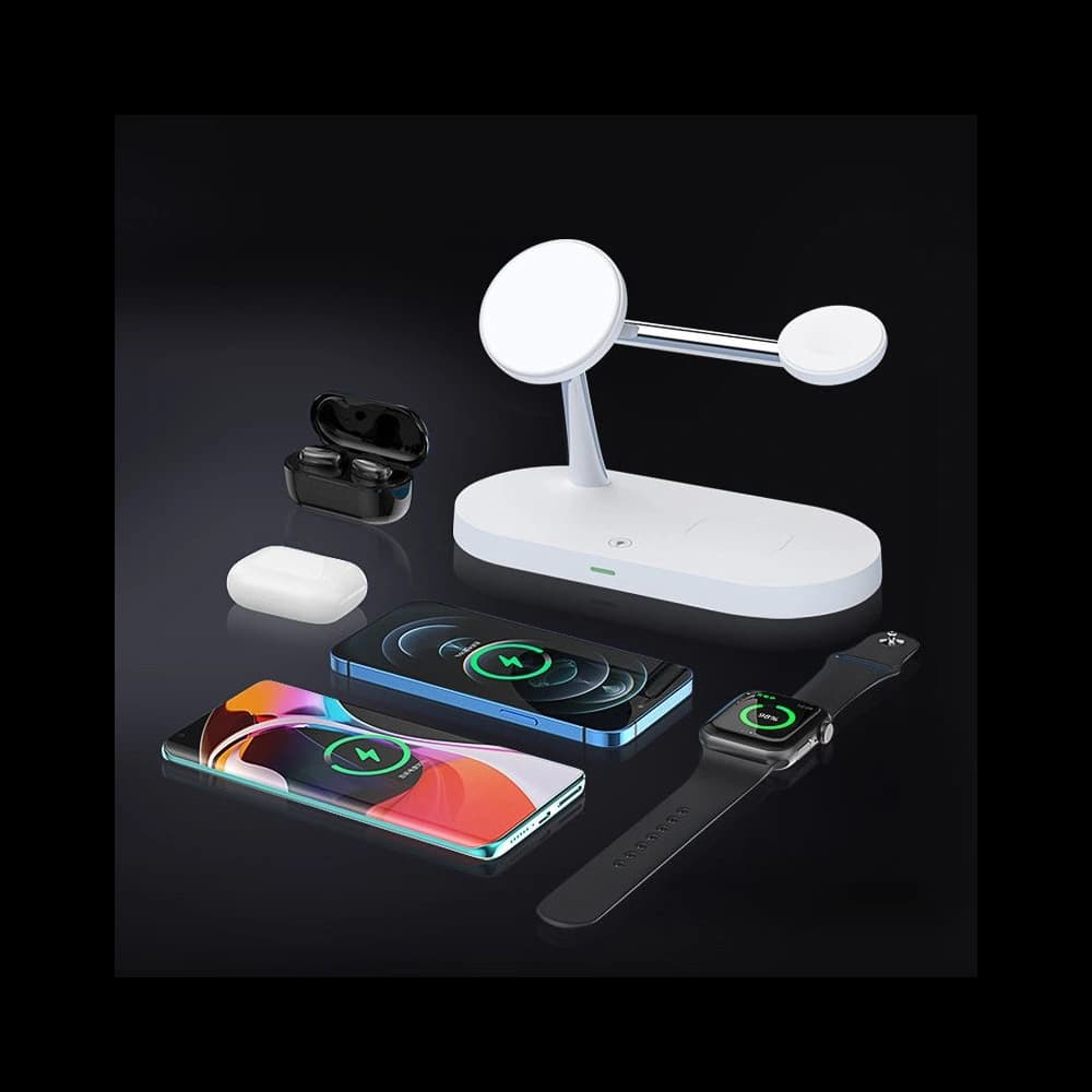 Tech-Protect A12 3in1 Magnetic Magsafe Wireless Charger White - 6