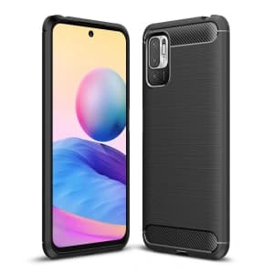 Case Tech-Protect TPUCarbon POCO M3 Pro 5G/Redmi Note 10 5G Schwarz